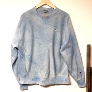 Champion Reverse Weave Tie Dye Crew Sweater